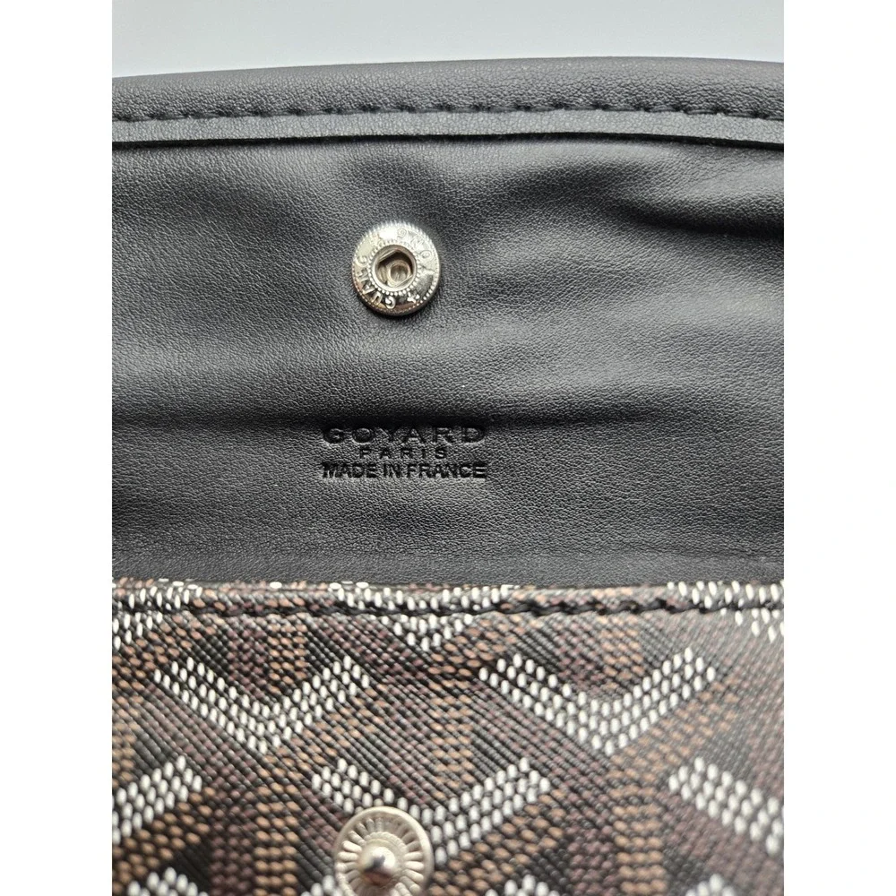 Goyard Goyardine Snap Pouch Case - Black/Tan - D-Ring Attachment